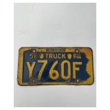 1956 PA LICENSE PLATE
