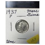 1937 Mercury Dime