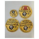 PITTSBURGH STEELERS SUPERBOWL PINS, LOT OF 4