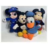 4 Disney Plush Toys Mickey/Donald