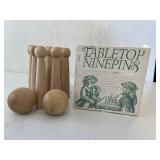 TABLETOP WOOD NINEPINS IN BOX, WILLIAMSBURG IN BOX