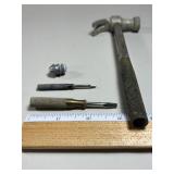 Multi tool nesting Claw Metal Hammer w/3 Screwdriv