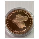 Gulf War Veterans 1oz Copper Round-Nice Gift