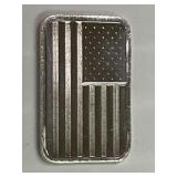 US Flag 1 Gram Silver Bar