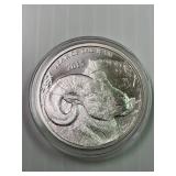 Year of The Ram-1oz Silver Round