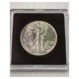 1944 Walking Liberty Silver Half BU+ in protective