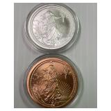 Rare Collectors Grim Reaper 1oz Silver & Copper