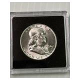 1956 Franklin Silver Half Dollar GEM BU In Protect