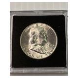 1954 D Franklin Silver Half Dollar BU In Protect