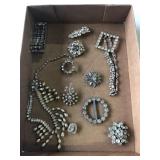 Collection of reinstone Jewlery