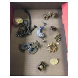Collection of vintage pins and buttons