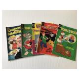 5 Vintage Cartoon Comic Books  1960s