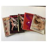 5 Vintage Playboy Magazines