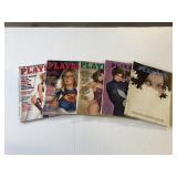 5 Vintage Playboy Magazines