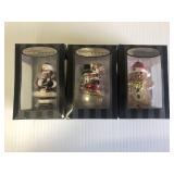 3 Christmas Tree Ornaments in Box