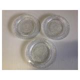 3 Vintage Avon Clear Plates