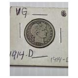 1914-D Barber Quarter