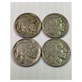 Lot of Buffalo Nickels-VF/XF Full Date