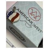 American West-Heart Shaped Flag Pennant made in