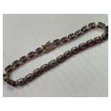 Red Gemstone Bracelet in 925 Silver