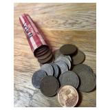 Roll Wheat cents - opened to photo - 1AU/BU on
