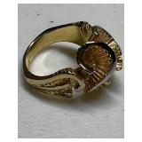 18kt HGE Ring Vintage Gold Electroplate jewelry