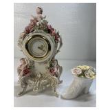 Enesco Glass Shoe & Western Germany Clock