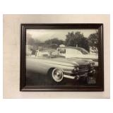 Vintage car and lady picture