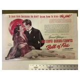 Ball of Fire movie poster advertisement