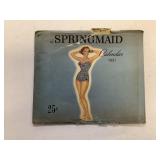 Springmaid 1951 pinup calendar