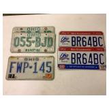 5 Ohio License Plates