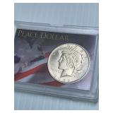 1922 Peace Silver Dollar in Holder
