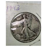 1943 Walking Liberty Silver half dollar