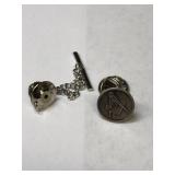 Mason  .999 Silver Pin Antique