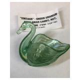 Vintage Green Uranium Open Swam Candy Nut Salt Dis