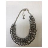 Liz Claborne Choker silver tone