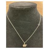 Silver Necklace with Whale 925