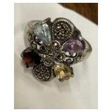 Silver Ring 925 Different Colored