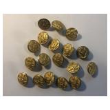 Lot of 18 Antique Navy Cuff Buttons