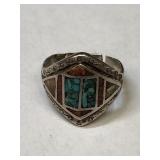 Vintage Sterling Silver 925 Ring with Turquoise