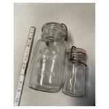 2-QT, PT Clear Glass Top Jars