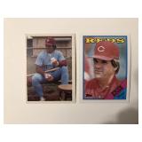 2 Vintage Pete Rose Baseball Cards