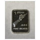.999 Fine Silver Bar! Rifle 1g