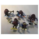 Lot of 5 California Raisins Action Figures