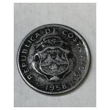 1958 Republic de Costa Rica 10 Centimos