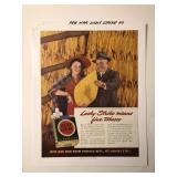 Vintage 1941 Lucky Strike Cigarette Advertisement