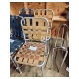 2 web strap folding chairs tan