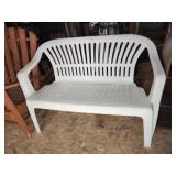 Double plastic patio seat