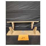 2 wooden shelves- 18x5 2 wooden shelves- 18x5