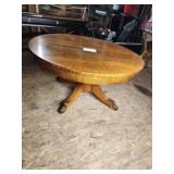 Vintage wooden round coffee table - 44' across - Vintage wooden round coffee table - 44' across -